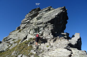 Becco roccioso finale che si aggira sulla dx. 