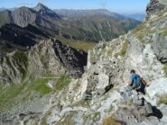 Discesa per la via normale (che tanto normale non è) se non ci fossero le catene sarebbe + difficile che la cresta nord.