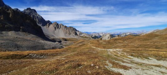 panorama sulla discesa verso il lago Sainte Anne
