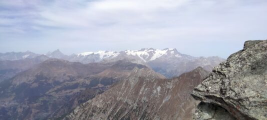 Cervino e Monte Rosa dalla vetta della Torchè 
