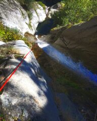 Cascata da 70 vista dall'alto, seconda sosta sotto gli alberelli a sinistra