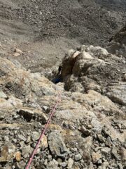 Disarrampicando il canale di discesa 