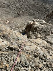 Disarrampicando il canale di discesa 