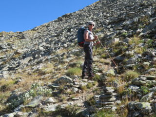 sulla traccia dopo il Colle, ben segnalata da ometti