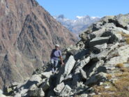 sulla cresta finale, sfondo M. Rosa