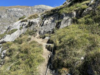 brevissimo tratto attrezzato dopo la partenza