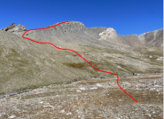 percorso per la vetta