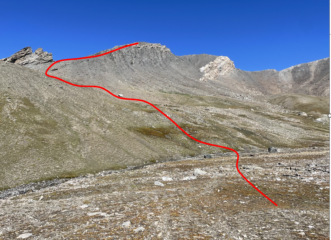 percorso per la vetta