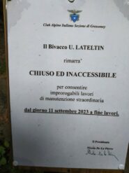 Avviso alla partenza dei sentieri.