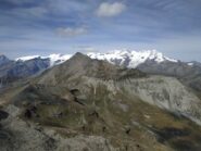 Dalla cima verso Nord. In primo piano l'imponente Testa Grigia.