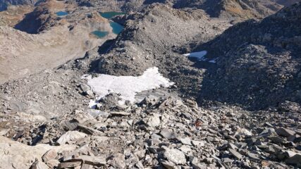 Il pendio di salita alla vetta