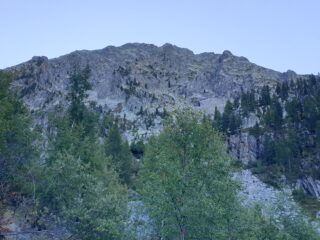 La parete vista durante l'avvicinamento