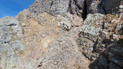 La cengia da percorrere