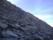svolta verso sud in direzione dell'ometto controcielo