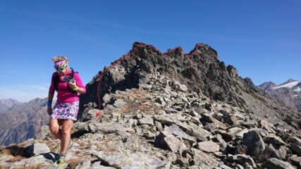 La cresta ovest percorsa in discesa