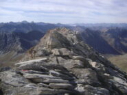 vista dalla cima, la breve cresta finale