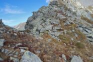 L’arrivo al colle provenendo dal Bivacco Cravero