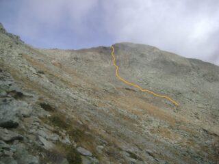 più o meno la linea seguita verso la vetta Cassafrera
