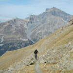 il lungo tratto del traverso verso il Colle di Sollieres