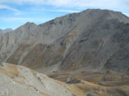vista d'insieme sul traverso ascendente che sale al Colle Sollieres