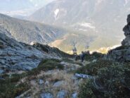 Discesa presso la cresta Nord