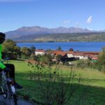 vista sul lago e e monti del biellese da Masseria..