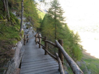 il tratto del TDC con ponticelli e ringhiere in legno