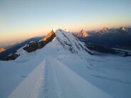 Alba su Lyskamm e Cervino.