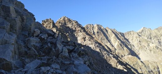 La cima da sotto il Passo della Rovina 