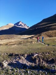 alla partenza dal Colle di Larche