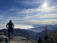 Panorama dalle rocce salendo al Servin