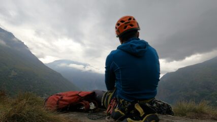 dalla cima della via