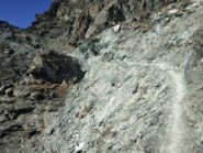 Tratto attrezzato verso il colle.