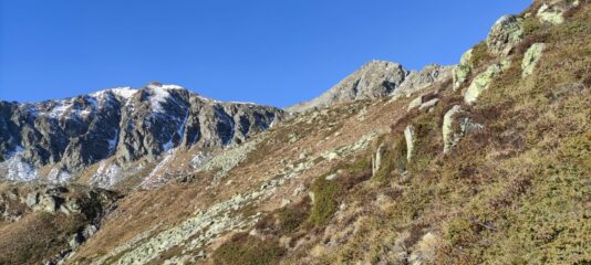 la cresta sulla destra vista salendo sopra il rifugio della Balma