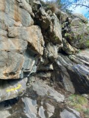 verso il diedro, la zona più bagnata...