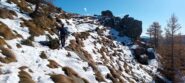 Quasi al colletto 2100m. Punto più alto dell'escursione.