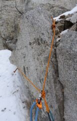 La sosta di calata che abbiamo allestito