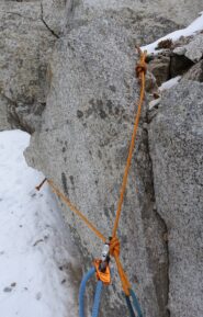 La sosta di calata che abbiamo allestito