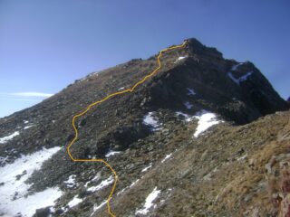 salita alla Cruvin dal versante nord-est