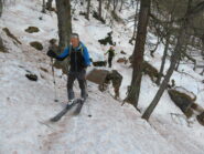 salita nel bosco lungo tracciato Bike-Park