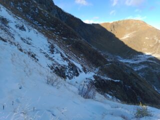 Parte innevata del Traversone