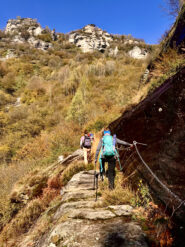 Breve tratto attrezzato prima del Combal Reynaud