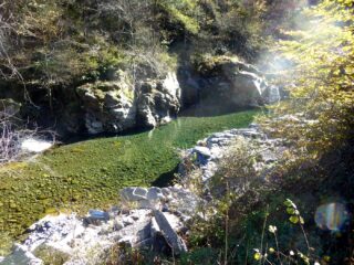 Una delle splendide pozze formate dal Torrente Sessera.