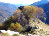 I roccioni all'estremità Sud Est della cima.