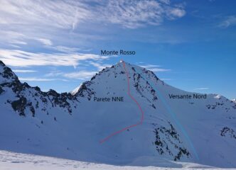 La parete NNE dal colle di Vertosan