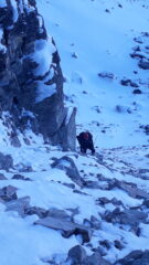 si muove tutto nel conoide con ancora poca neve.. 