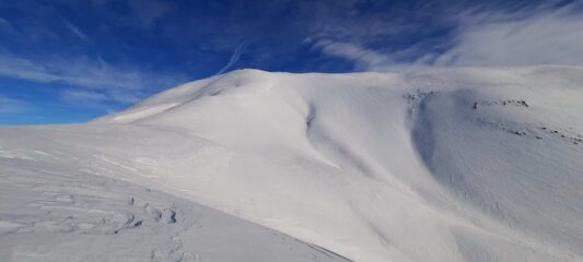 Parte finale della salita ben innevata