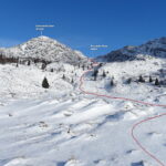 In rosso la traccia.