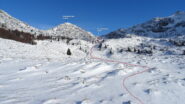 In rosso la traccia.