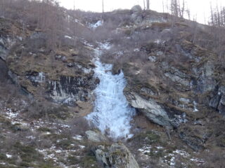 La cascata dove si abbandona la strada